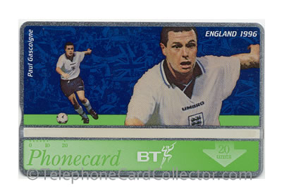 BTC178: Euro 96' (5) Paul Gascoigne - BT Phonecard
