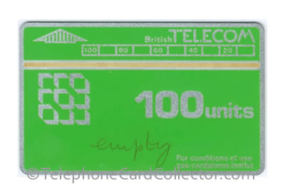 BTE001: 1st Issue Definitive Thermographic Trial - BT Phonecard