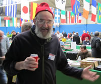 Peter Harradine at a telephone card fair